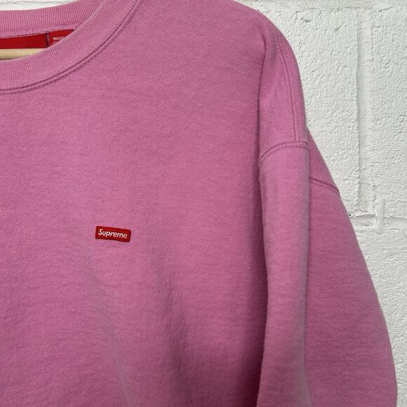 Supreme Small Box Logo Crewneck “Light Pink” SS22 - Picture 3 of 15